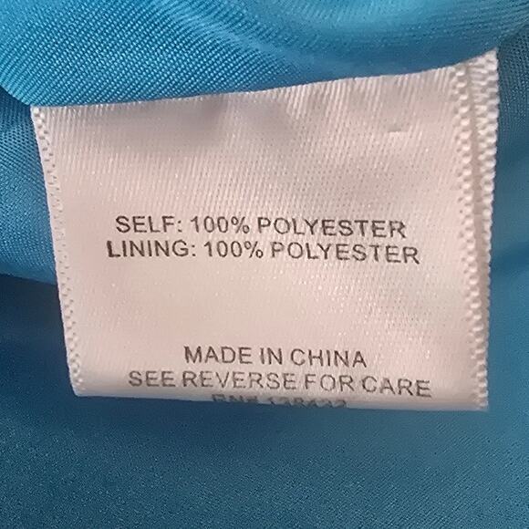 Modcloth Turquoise Flower Button Sixties Signature Retro Pin Up A-Line Dress M - Picture 6 of 7